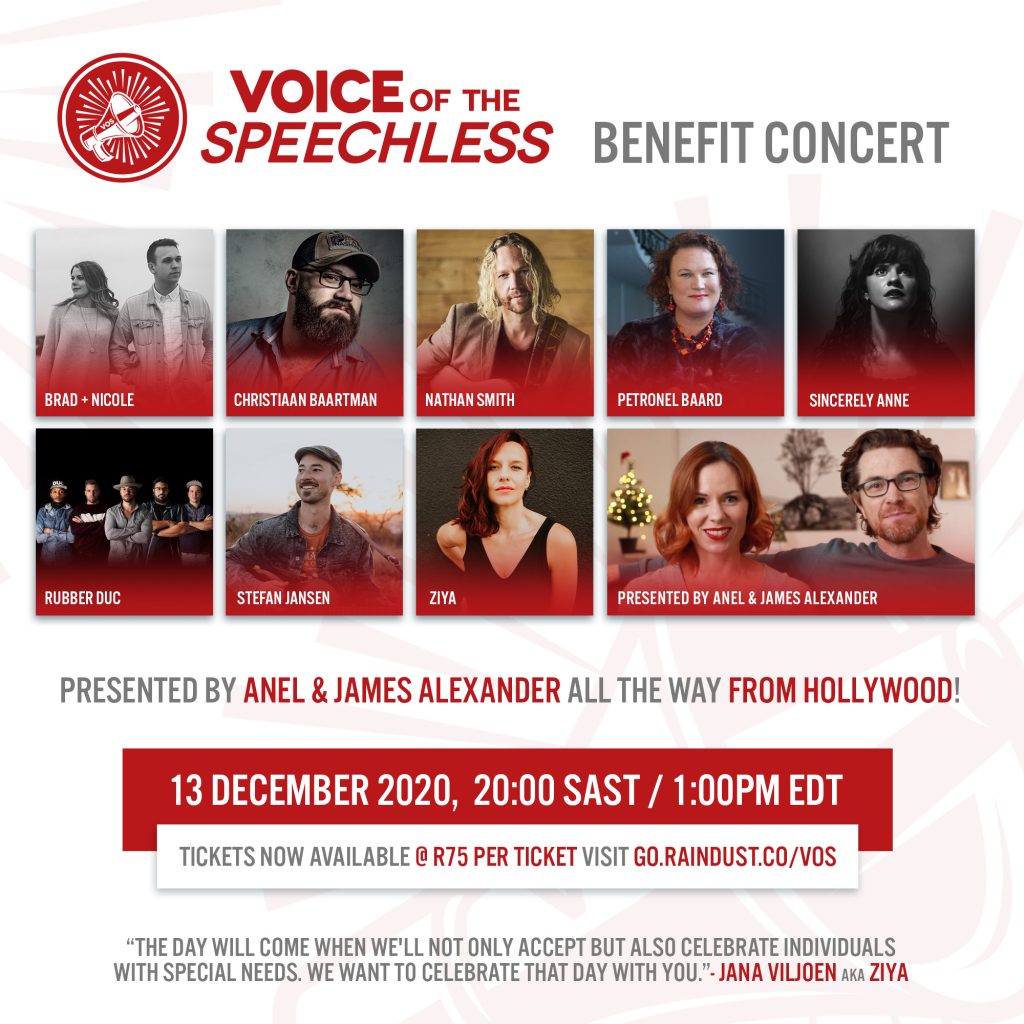 Local & International Artists Come Together To Support Voice Of The Speechless Project With Special Online Benefit Concert Hosted By Anel & James Alexander All The Way From Hollywood! 